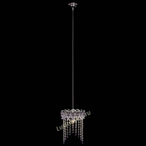 Барная люстра Астра №1 оптикон Фиолетовая в Ижевске Гусь Хрустальный