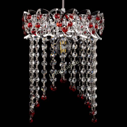 Барная люстра Астра №1 оптикон Красная в Ижевске Гусь Хрустальный