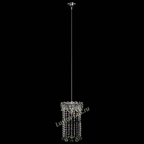 Барная люстра Астра №1 шар 30 длинная Зеленая в Ижевске Гусь Хрустальный
