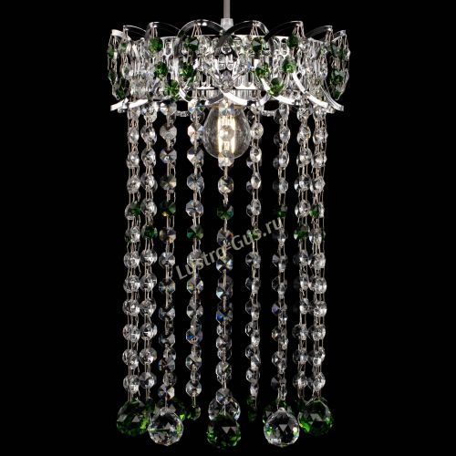 Барная люстра Астра №1 шар 30 длинная Зеленая в Ижевске Гусь Хрустальный