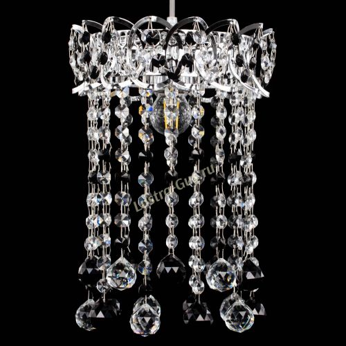 Барная люстра Астра №1 шар 30 черная в Ижевске Гусь Хрустальный