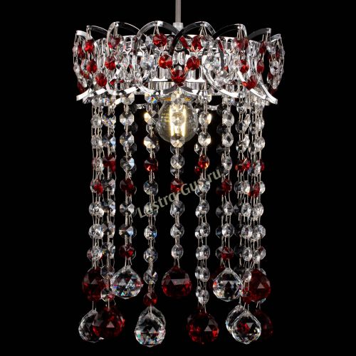 Барная люстра Астра №1 шар 30 красная в Ижевске Гусь Хрустальный