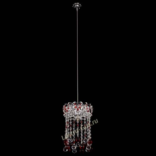 Барная люстра Астра №1 шар 30 красная в Ижевске Гусь Хрустальный
