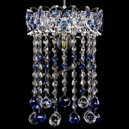 Барная люстра Астра №1 шар 30 синяя в Ижевске Гусь Хрустальный