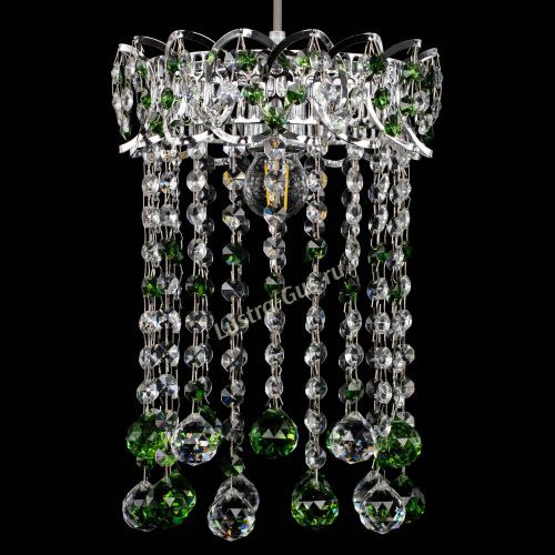 Барная люстра Астра №1 шар 30 зеленая в Ижевске Гусь Хрустальный