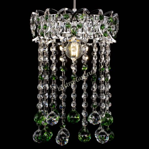 Барная люстра Астра №1 шар 30 зеленая в Ижевске Гусь Хрустальный