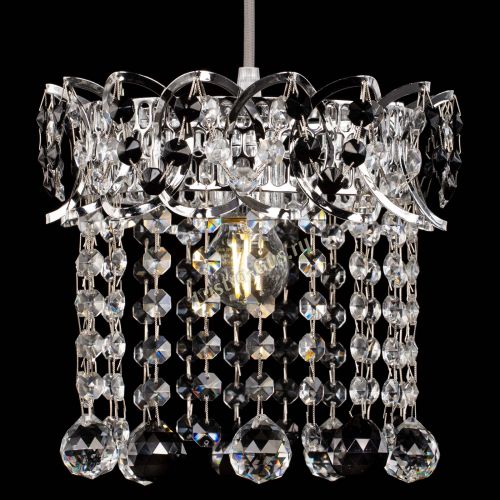 Барная люстра Астра №1 шар черная в Ижевске Гусь Хрустальный