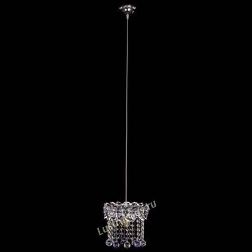 Барная люстра Астра №1 шар фиолетовая в Ижевске Гусь Хрустальный
