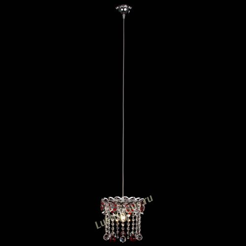 Барная люстра Астра №1 шар красная в Ижевске Гусь Хрустальный