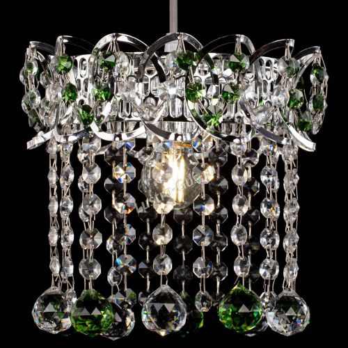 Барная люстра Астра №1 шар зеленая в Ижевске Гусь Хрустальный