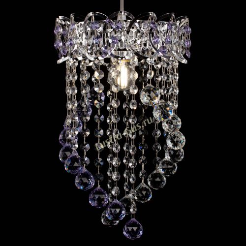 Барная люстра Астра №1 Сигма фиолетовая в Ижевске Гусь Хрустальный