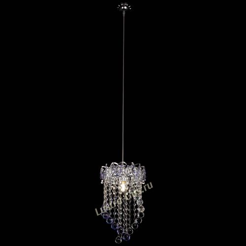 Барная люстра Астра №1 Сигма фиолетовая в Ижевске Гусь Хрустальный