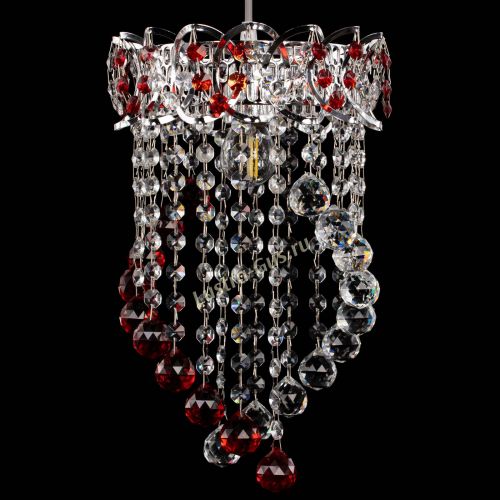 Барная люстра Астра №1 Сигма красная в Ижевске Гусь Хрустальный