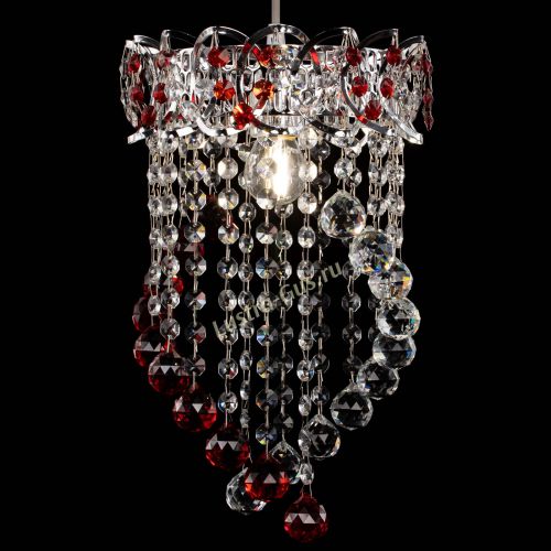 Барная люстра Астра №1 Сигма красная в Ижевске Гусь Хрустальный