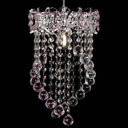 Барная люстра Астра №1 Сигма розовая в Ижевске Гусь Хрустальный
