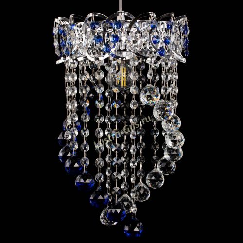 Барная люстра Астра №1 Сигма синяя в Ижевске Гусь Хрустальный
