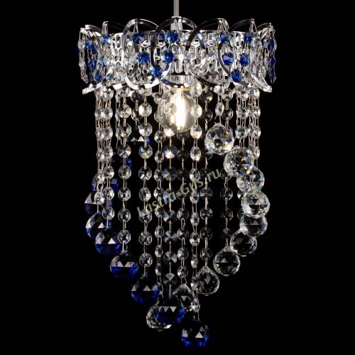 Барная люстра Астра №1 Сигма синяя в Ижевске Гусь Хрустальный