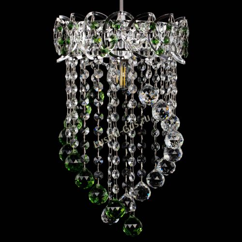 Барная люстра Астра №1 Сигма зеленая в Ижевске Гусь Хрустальный