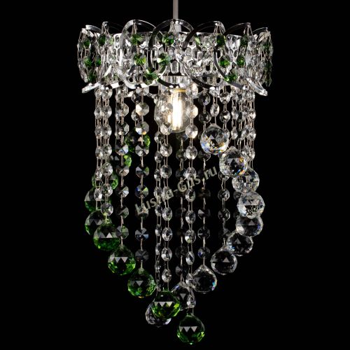 Барная люстра Астра №1 Сигма зеленая в Ижевске Гусь Хрустальный