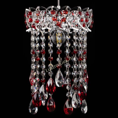 Барная люстра Астра №1 журавлик Красная в Ижевске Гусь Хрустальный