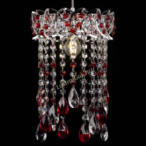 Барная люстра Астра №1 журавлик Красная в Ижевске Гусь Хрустальный