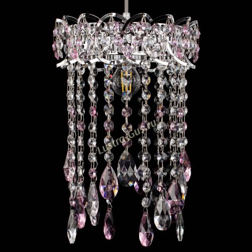 Барная люстра Астра №1 журавлик Розовая в Ижевске Гусь Хрустальный