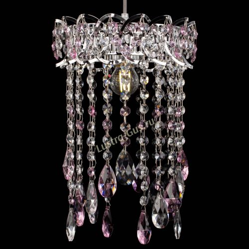 Барная люстра Астра №1 журавлик Розовая в Ижевске Гусь Хрустальный