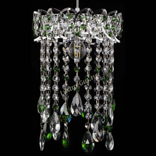 Барная люстра Астра №1 журавлик Зеленая в Ижевске Гусь Хрустальный