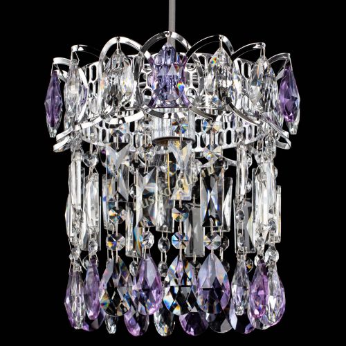 Барная люстра Астра №1 фиолетовая в Ижевске Гусь Хрустальный