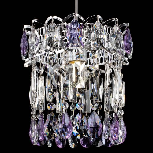 Барная люстра Астра №1 фиолетовая в Ижевске Гусь Хрустальный