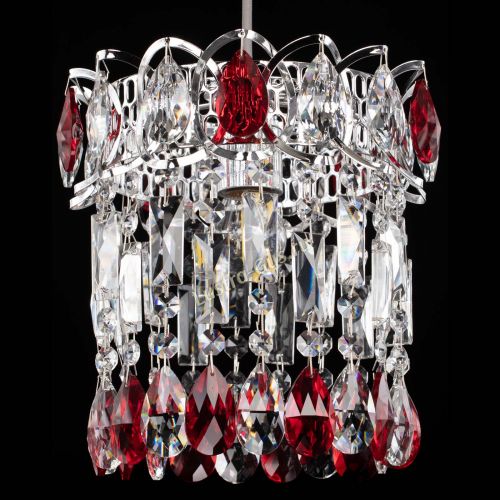 Барная люстра Астра №1 красная в Ижевске Гусь Хрустальный
