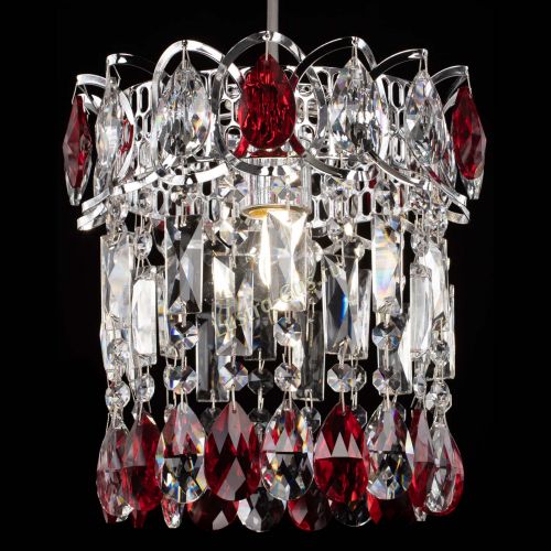 Барная люстра Астра №1 красная в Ижевске Гусь Хрустальный