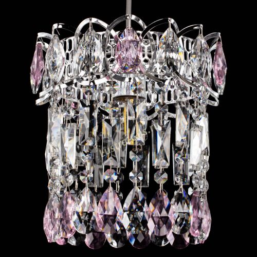 Барная люстра Астра №1 розовая в Ижевске Гусь Хрустальный