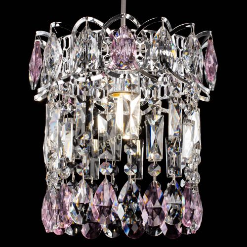 Барная люстра Астра №1 розовая в Ижевске Гусь Хрустальный