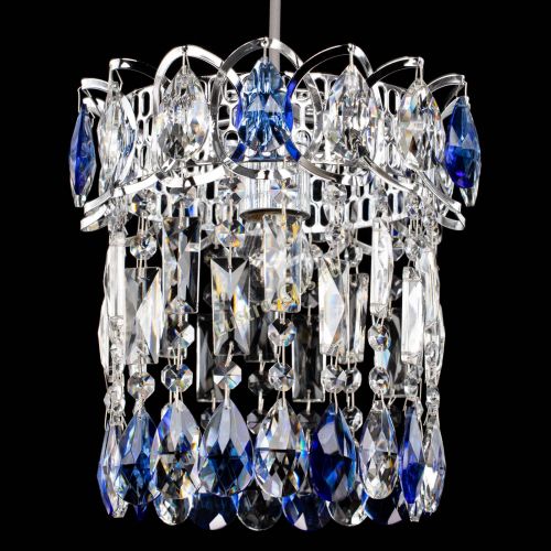 Барная люстра Астра №1 синяя в Ижевске Гусь Хрустальный
