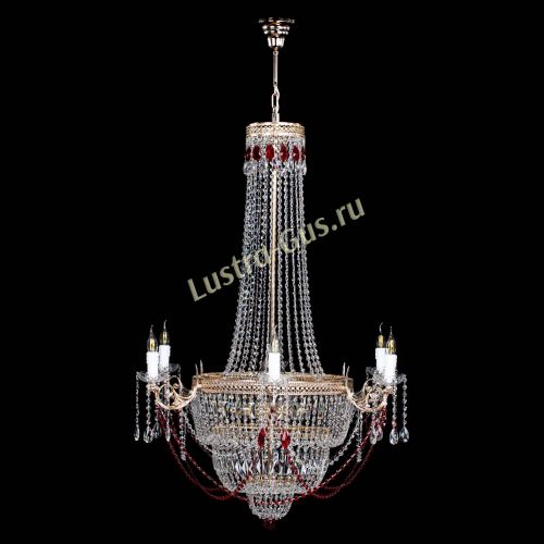 Люстра Елизавета Венеция красная в Ижевске Гусь Хрустальный