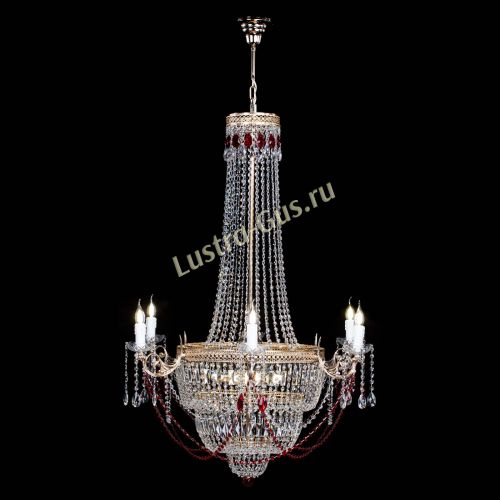 Люстра Елизавета Венеция красная в Ижевске Гусь Хрустальный