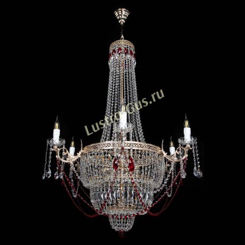 Люстра Елизавета Венеция красная в Ижевске Гусь Хрустальный