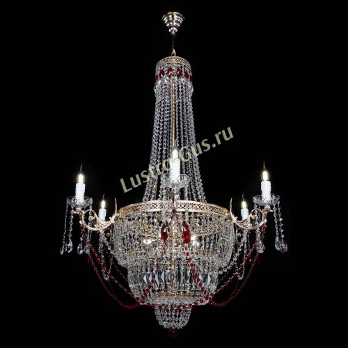 Люстра Елизавета Венеция красная в Ижевске Гусь Хрустальный