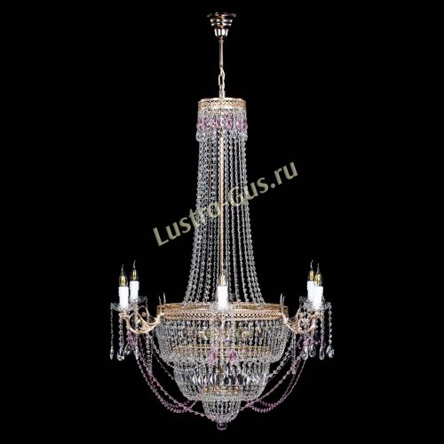 Люстра Елизавета Венеция розовая в Ижевске Гусь Хрустальный