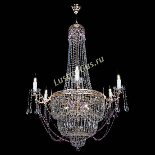 Люстра Елизавета Венеция розовая в Ижевске Гусь Хрустальный