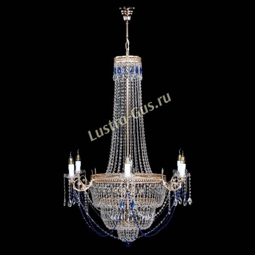 Люстра Елизавета Венеция синяя в Ижевске Гусь Хрустальный