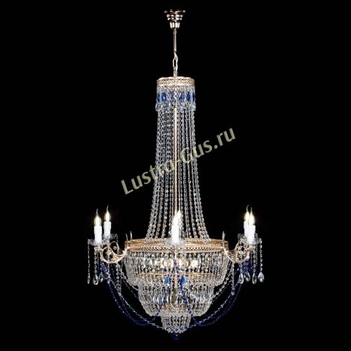 Люстра Елизавета Венеция синяя в Ижевске Гусь Хрустальный