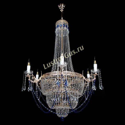 Люстра Елизавета Венеция синяя в Ижевске Гусь Хрустальный