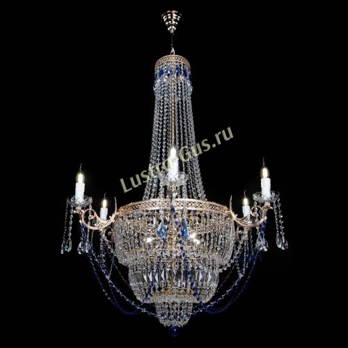 Люстра Елизавета Венеция синяя в Ижевске Гусь Хрустальный