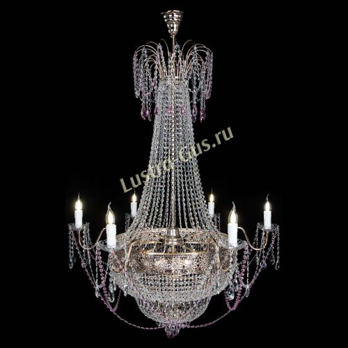 Люстра Елизавета Восток розовая в Ижевске Гусь Хрустальный