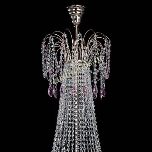 Люстра Елизавета Восток розовая в Ижевске Гусь Хрустальный