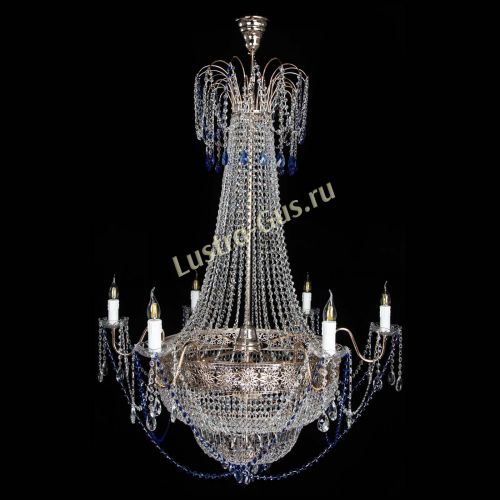 Люстра Елизавета Восток синяя в Ижевске Гусь Хрустальный