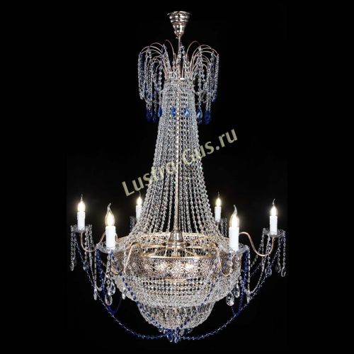Люстра Елизавета Восток синяя в Ижевске Гусь Хрустальный