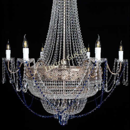 Люстра Елизавета Восток синяя в Ижевске Гусь Хрустальный